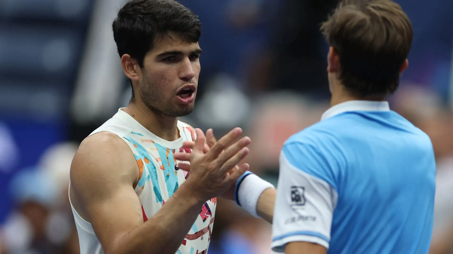 Il terzo set è terminato 6-4 per Carlos