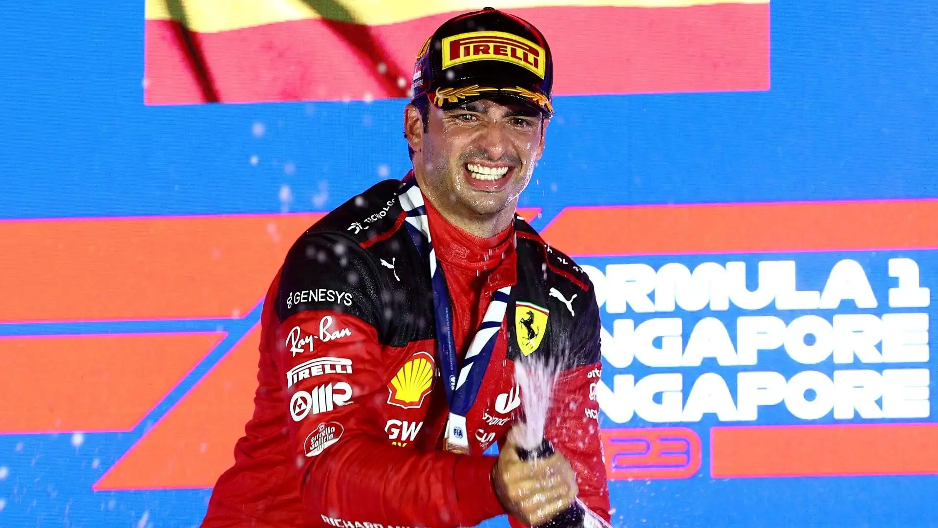 "E' stato un weekend incredibile – ha detto Sainz -. Devo dire grazie a ogni membro della Scuderia Ferrari per gli sforzi fatti" 