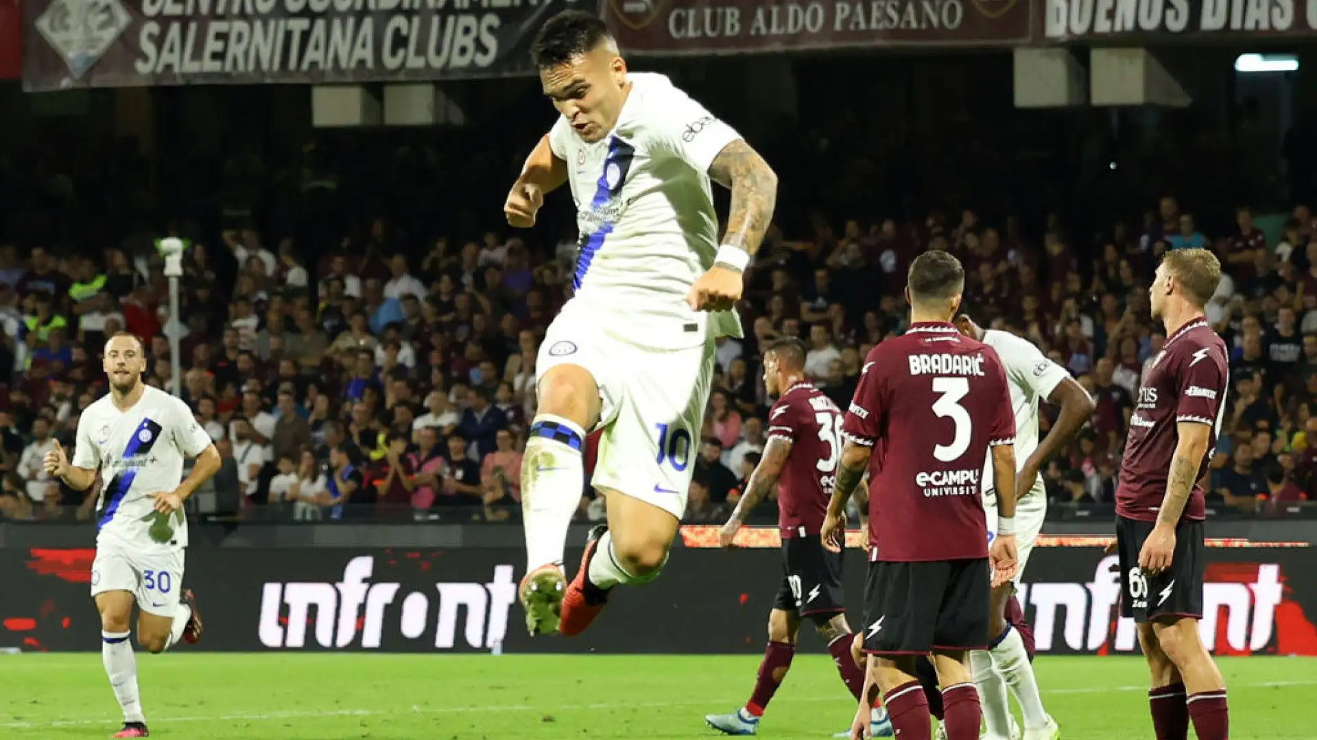 L'attaccante argentino ha segnato lo 0-2 al minuto 77 sfruttando un errore della retroguardia campana