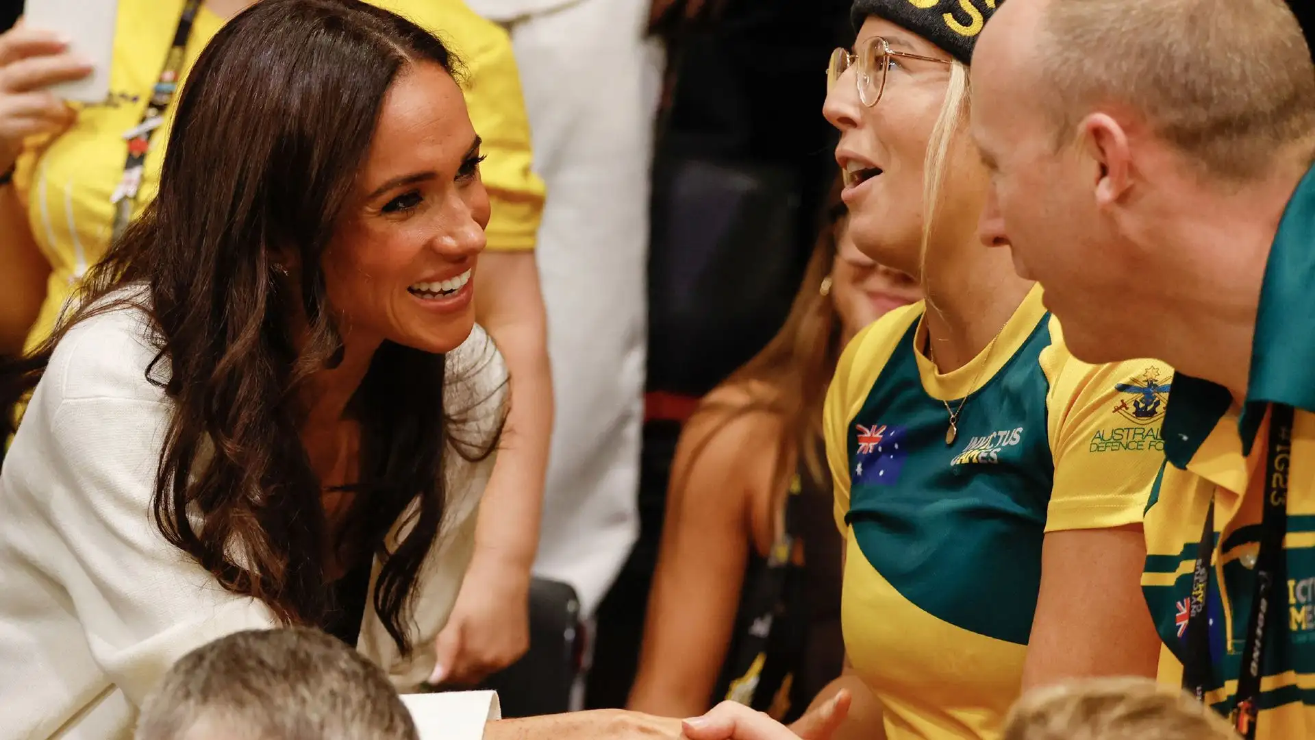 Meghan ha dialogato con numerosi atleti australiani