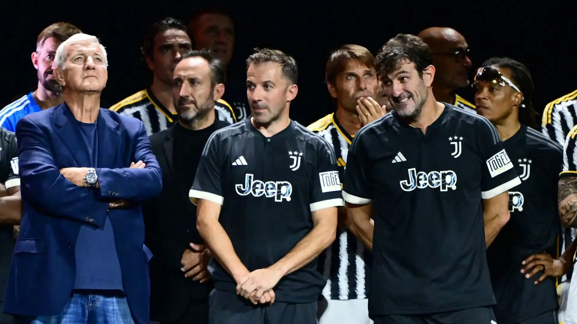 Marcello Lippi, Alessandro Del Piero e Ciro Ferrara tra i più acclamati. Nella foto anche Antonio Conte e Edgar Davids