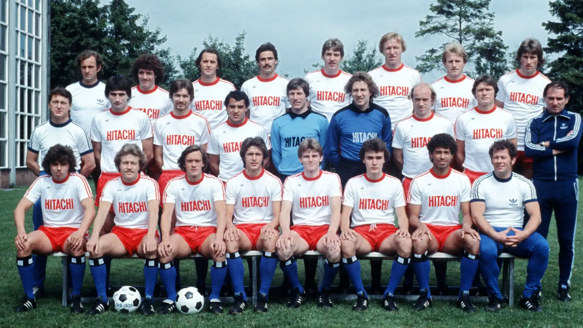In questa fotografia del 1978 si riconoscono, tra gli altri, Horst Hrubesch e Manfred Kaltz