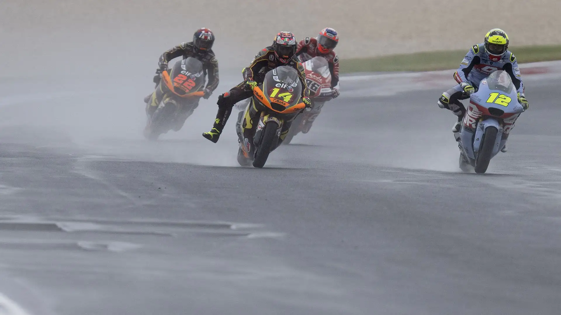 "Mi dispiace non aver corso, avrei lottato per vincere, ma in Moto2 i piloti erano al limite" ha detto Pecco Bagnaia