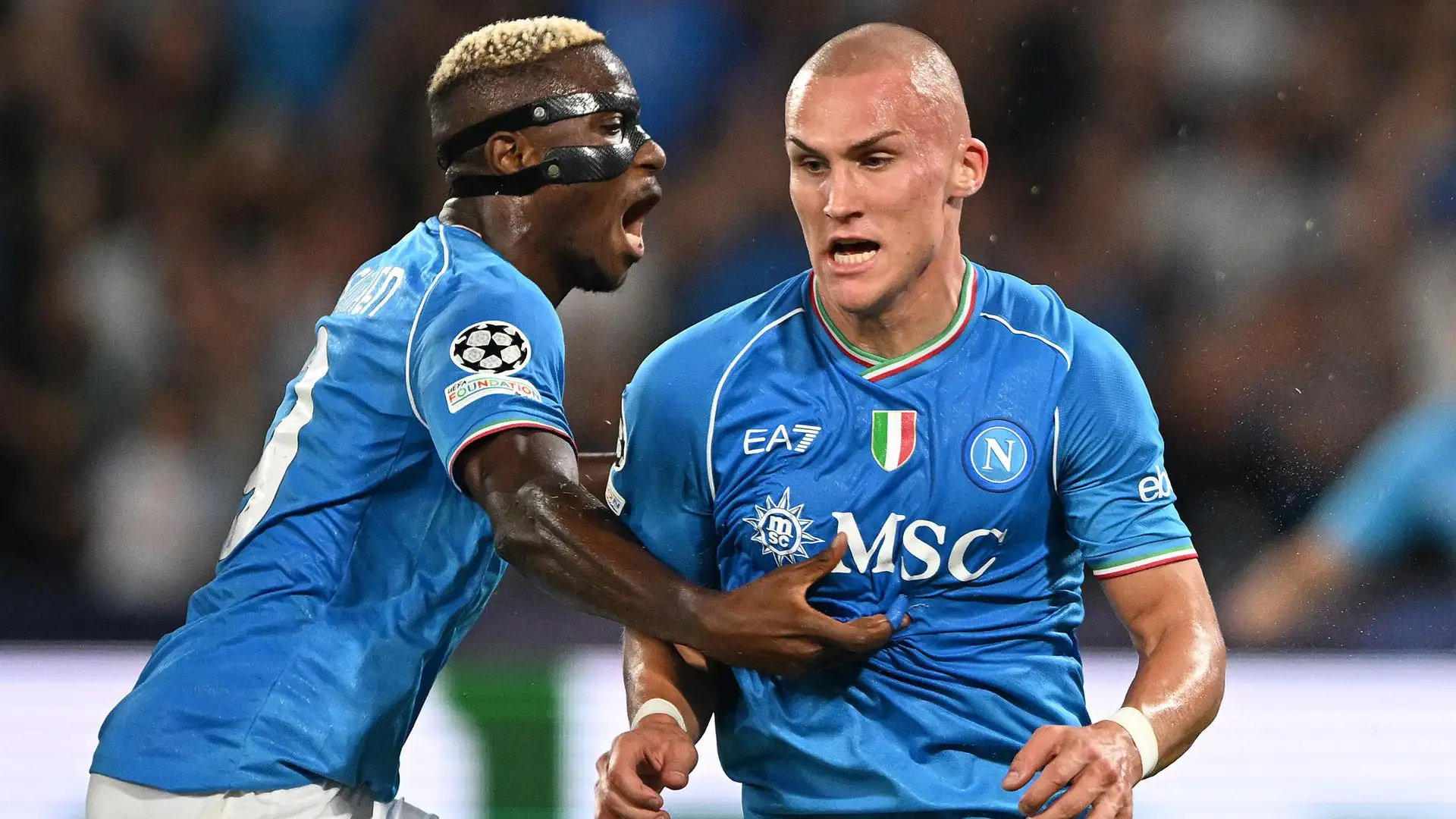 Osimhen ha festeggiato con lui