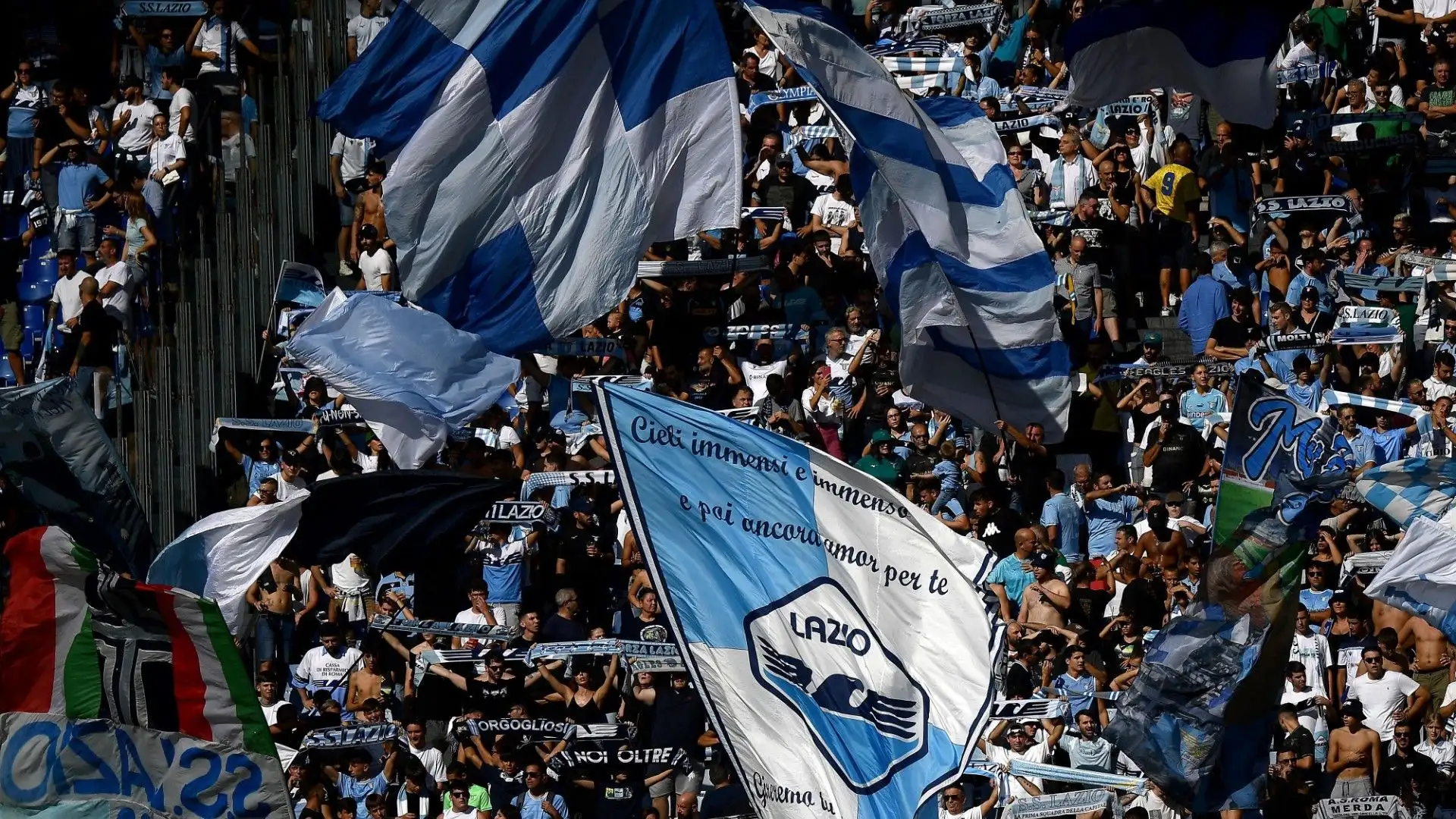 Tantissimi tifosi della Lazio erano presenti alla sfida