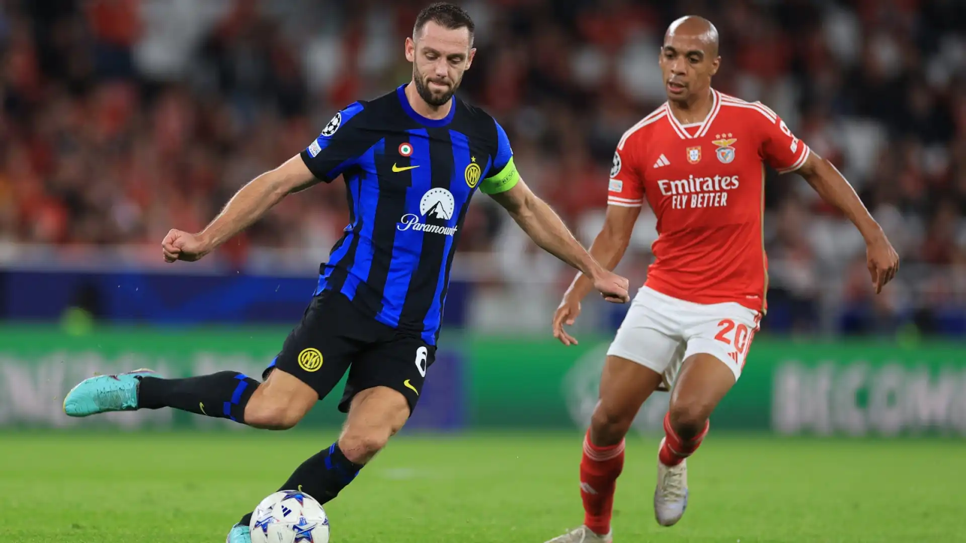 Champions, Joao Mario fa tripletta ma l’Inter rimonta e pareggia in casa del Benfica