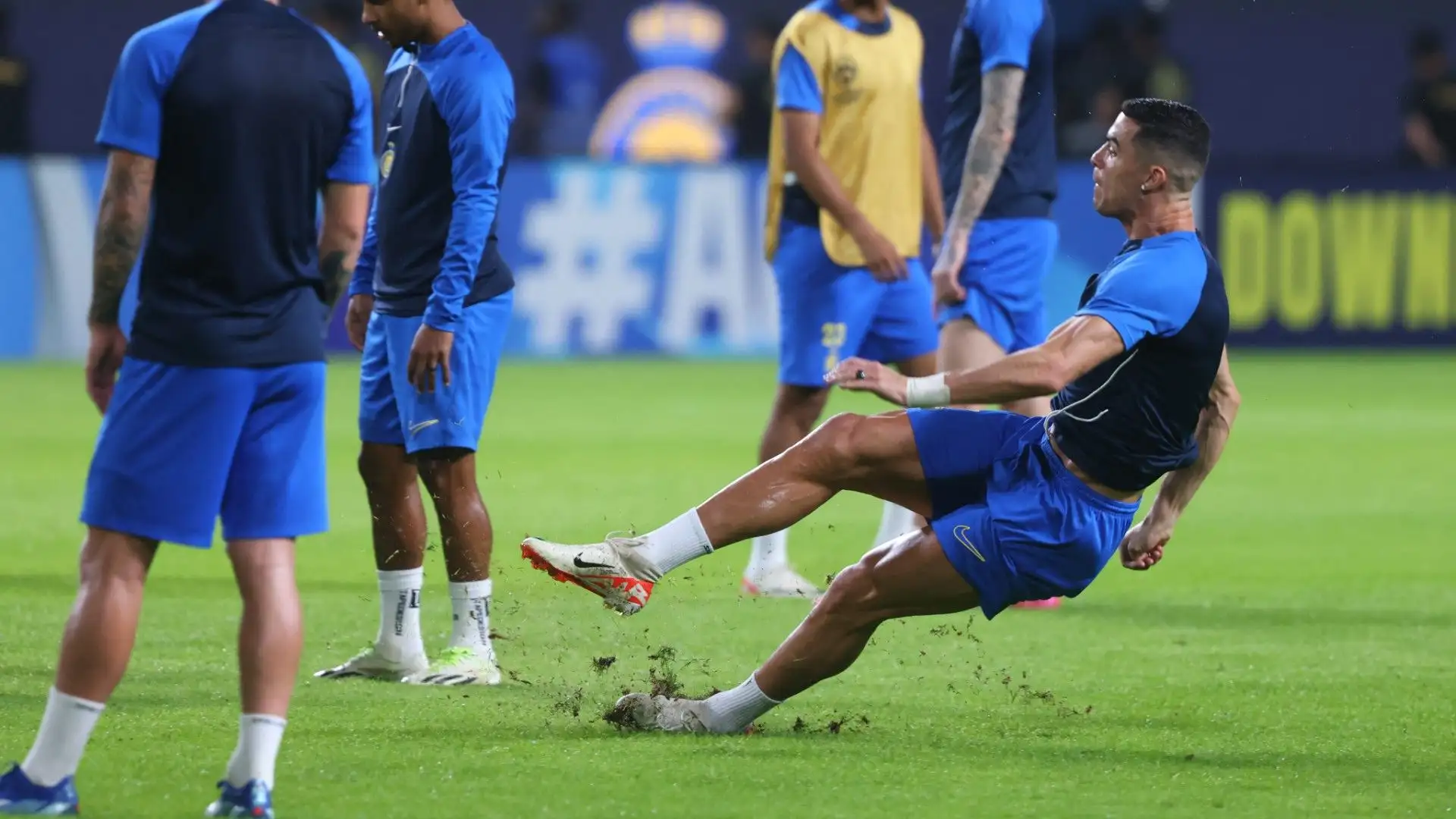 Nel pre-partita è scivolato: nulla di grave
