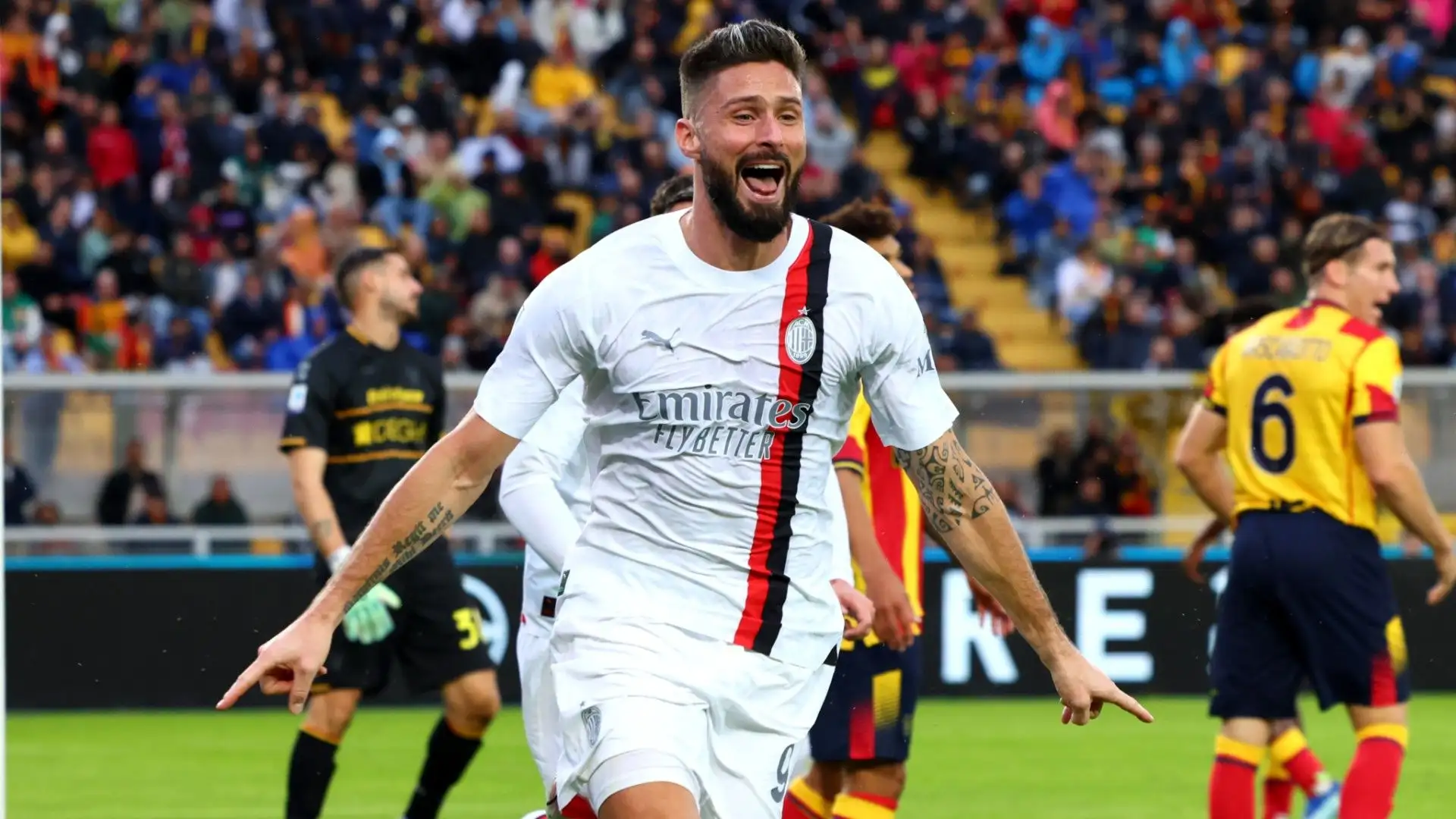 Olivier Giroud aveva sbloccato il match deviando in rete il cross di Theo Hernandez. Nel finale è stato espulso per proteste
