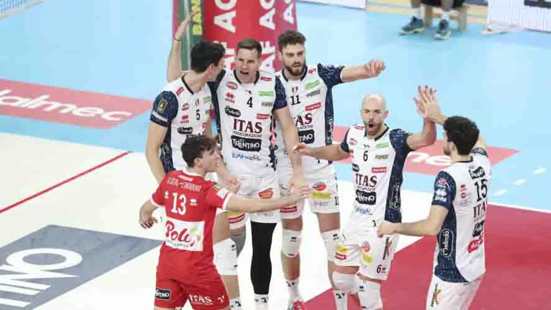 I Campioni d'Italia hanno inflitto una netta sconfitta per 3-1 alla Gas Sales Bluenergy Piacenza.