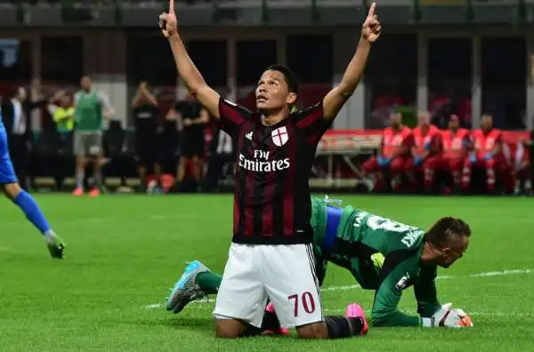 Milan-Empoli 2-1. Bacca 7. Ecco le sue doti di sprinter e realizzatore: si candida seriamente a prendere per mano l'attacco rossonero.