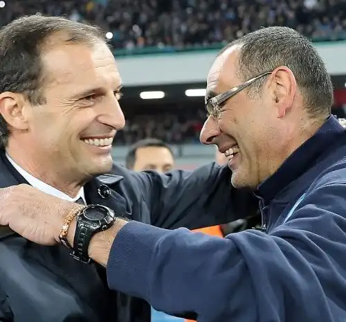 Juventus, Sarri su Allegri: “Spero non lo ascoltino…”