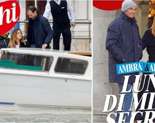 Allegri in gondola con Ambra