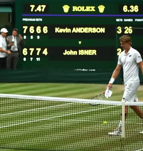Wimbledon, Anderson in finale dopo sei ore e mezza