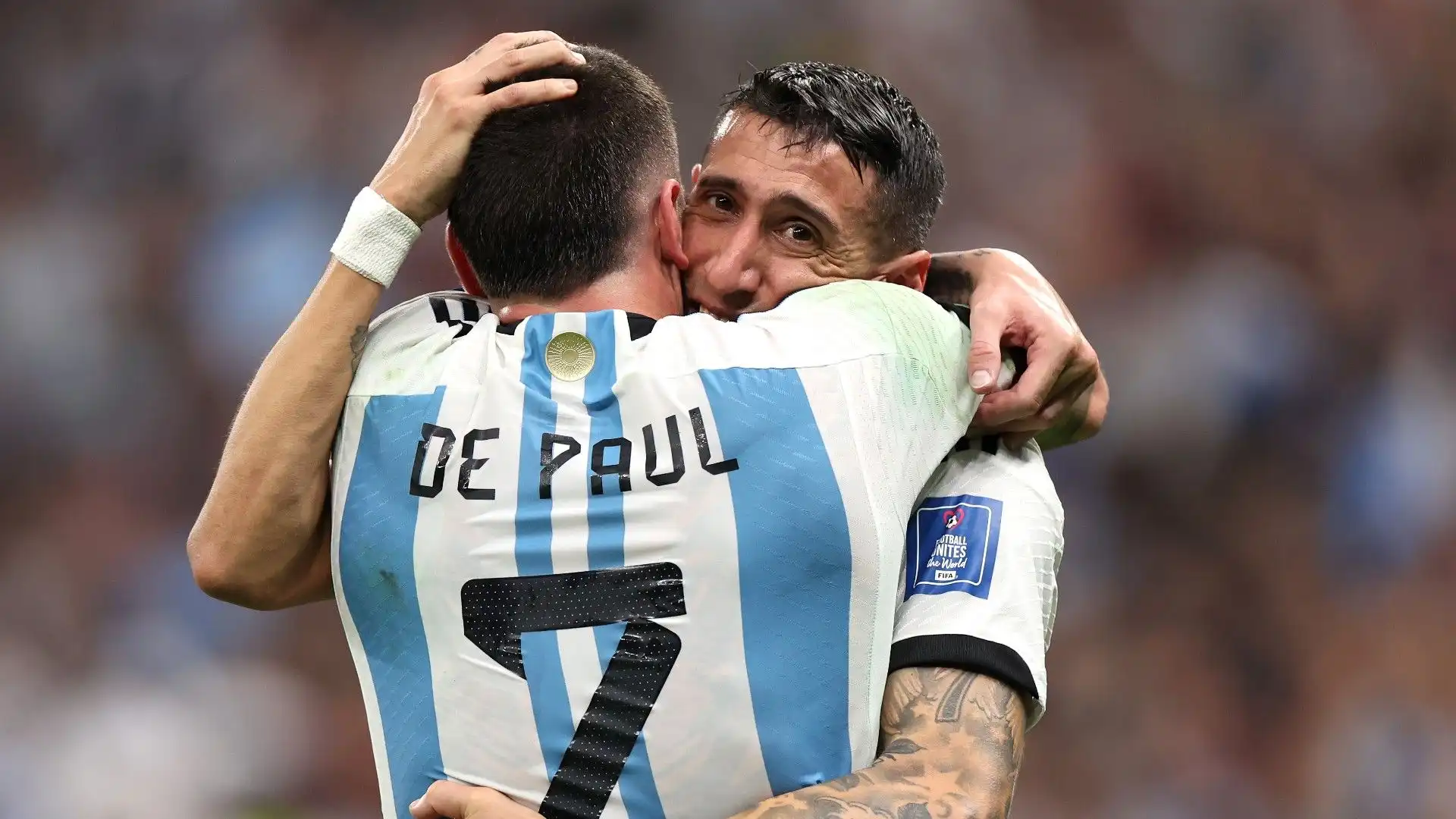 Angel Di Maria in lacrime dopo il gol: le immagini