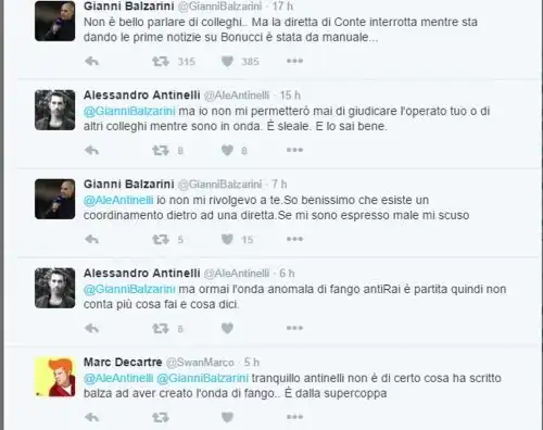 Balzarini-Antinelli, lite su Twitter