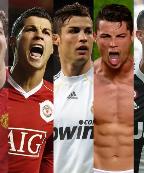 Cristiano Ronaldo: come è cambiato nel corso degli anni. Le foto