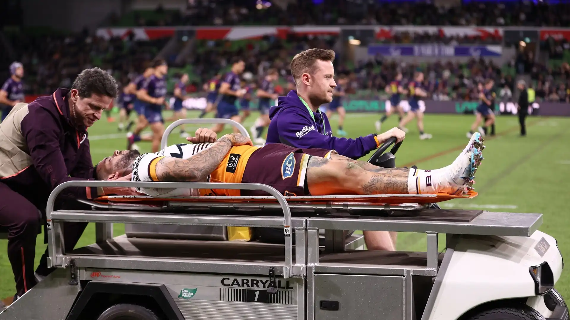 Momenti di apprensione per il giocatore dei Brisbane Broncos Adam Reynolds
