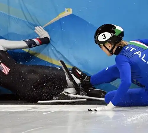 Arianna Fontana, una caduta le toglie una possibile medaglia: le foto