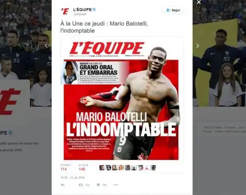 L’Equipe e Mancini esaltano Balotelli