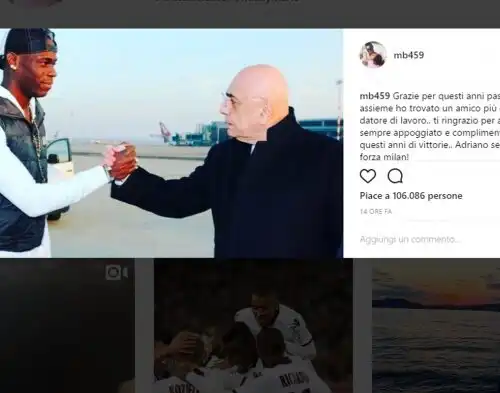 Balotelli saluta Galliani ma ‘dimentica’ Berlusconi