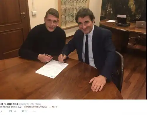 Torino, Andrea Belotti rinnova: clausola di 100 milioni