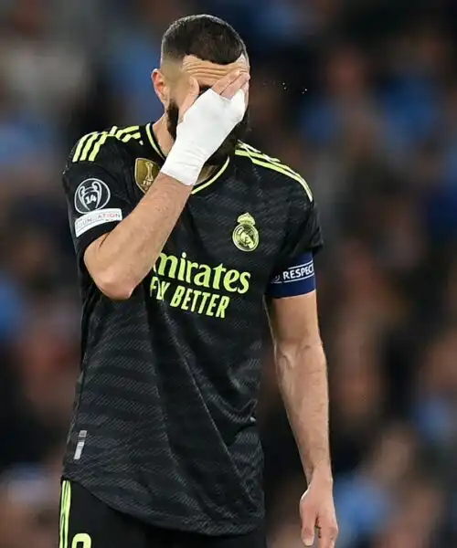Una brutta serata per Karim Benzema: le foto del francese deluso