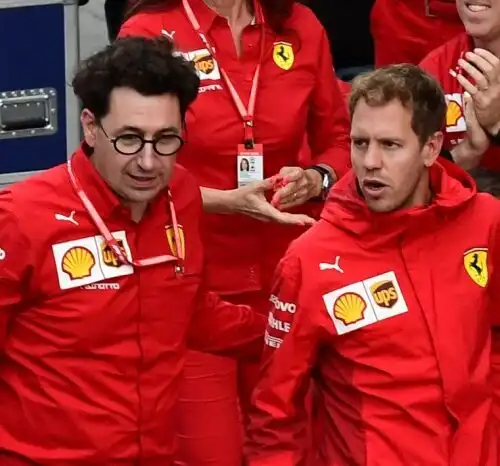 Ferrari: Sebastian Vettel, frecciata amara a Mattia Binotto