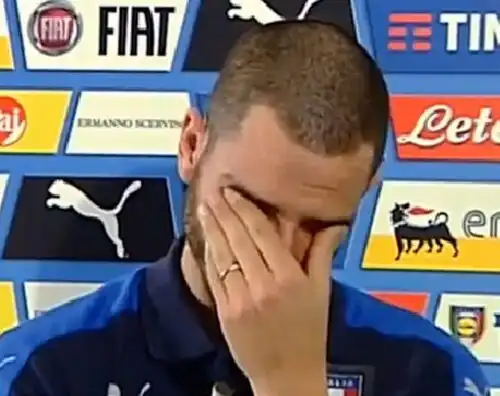 Bonucci torna a parlare del figlio e piange in diretta tv