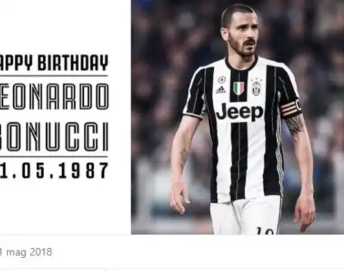 La Juve fa gli auguri a Bonucci. Ma volano gli insulti