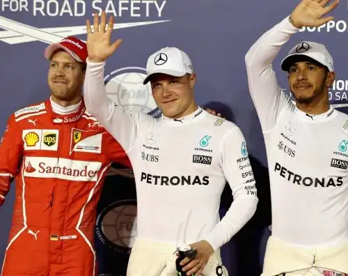 F1: pole e record per Bottas, Vettel terzo