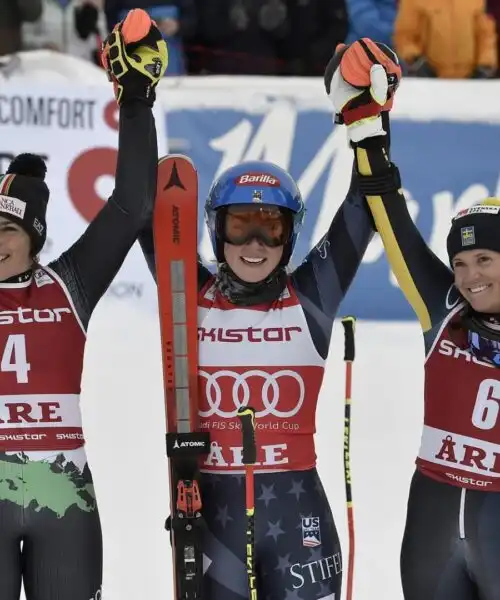 Are: Mikaela Shiffrin nella leggenda, Federica Brignone splendida seconda