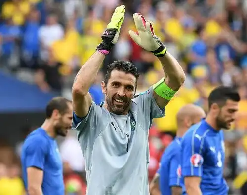 Buffon sulla traversa