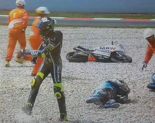 Bulega tamponato quando lottava per la vittoria: si infuria