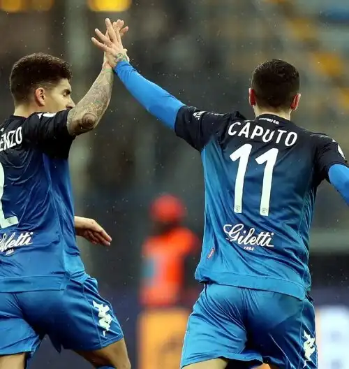 Caputo rimonta il Chievo: 2-2 ad Empoli