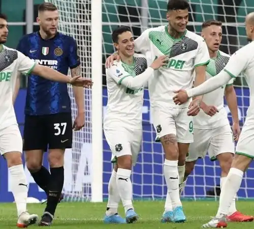 Il Sassuolo emula il Liverpool: altro 0-2 casalingo per l’Inter