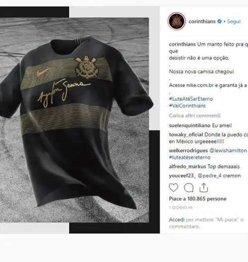 Il Corinthians omaggia Ayrton Senna