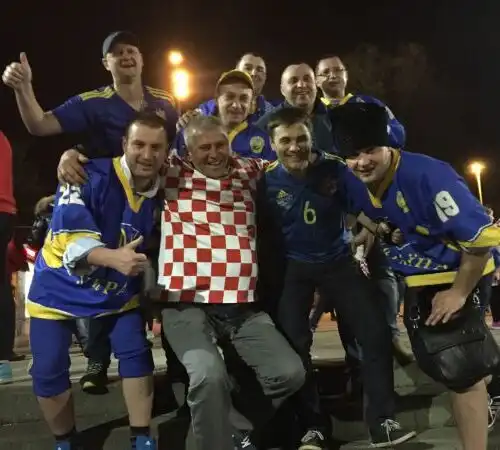 Croazia-Ucraina, lo spettacolo dei tifosi