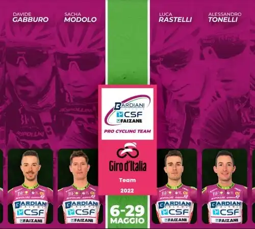 Giro 2022, largo ai giovani in casa Bardiani CSF Faizanè