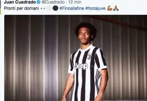 Juve, la gaffe social di Cuadrado diventa virale