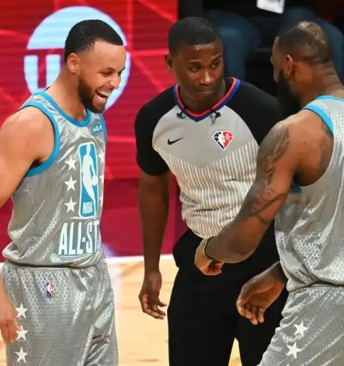 All Star Game, LeBron James e Stephen Curry in trionfo