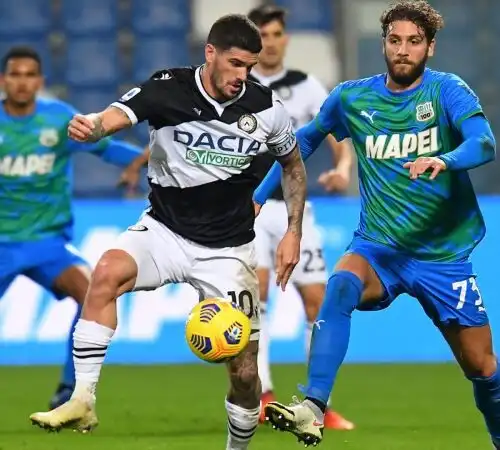 Solo 0-0 con l’Udinese: il Sassuolo resta secondo