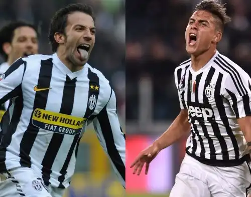 Del Piero-Dybala, raccolta la sfida social
