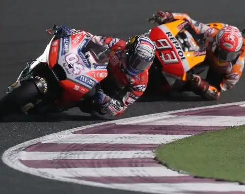 Dovizioso batte in volata Marquez, Valentino Rossi terzo