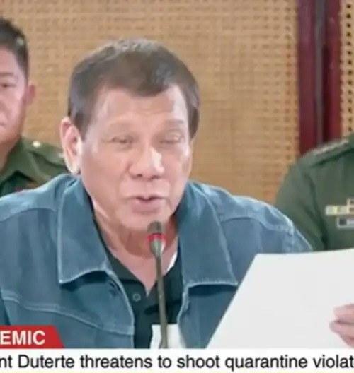 Duterte non va per il sottile: “Sparare a chi viola la quarantena”