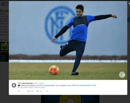 Eder spaventa il Milan in allenamento