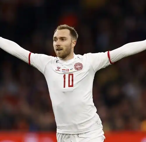 Christian Eriksen, lieto fine: in gol 2′ dopo il ritorno in nazionale