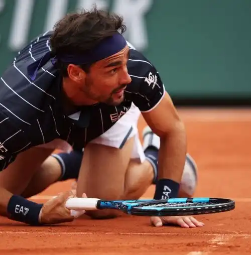 Roland Garros, per Fabio Fognini niente Nadal: guai al polpaccio