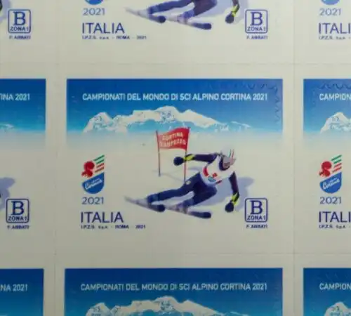 Un francobollo celebra il Mondiale di Cortina
