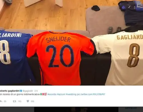 La maglia di Sneijder fa gioire Gagliardini