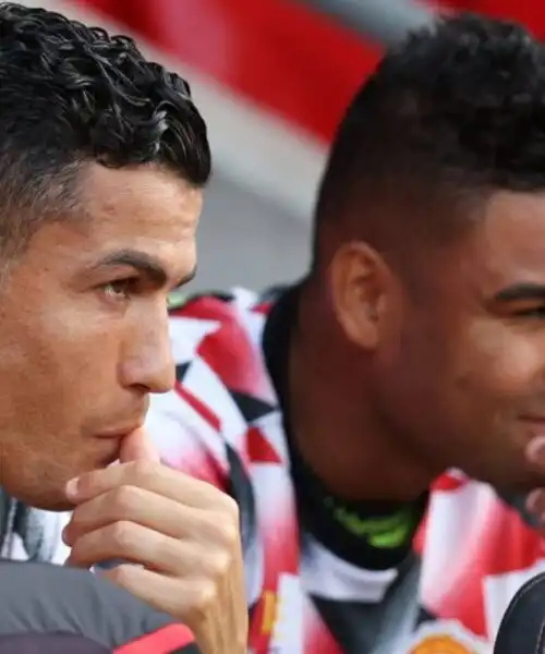Cristiano Ronaldo sconsolato in panchina, c’è il Napoli? Le foto